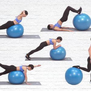 Ballon d’Exercices pour Entraînement Gymnastique Fitness Yoga Grossesse Antidérapant Anti-Éclatement